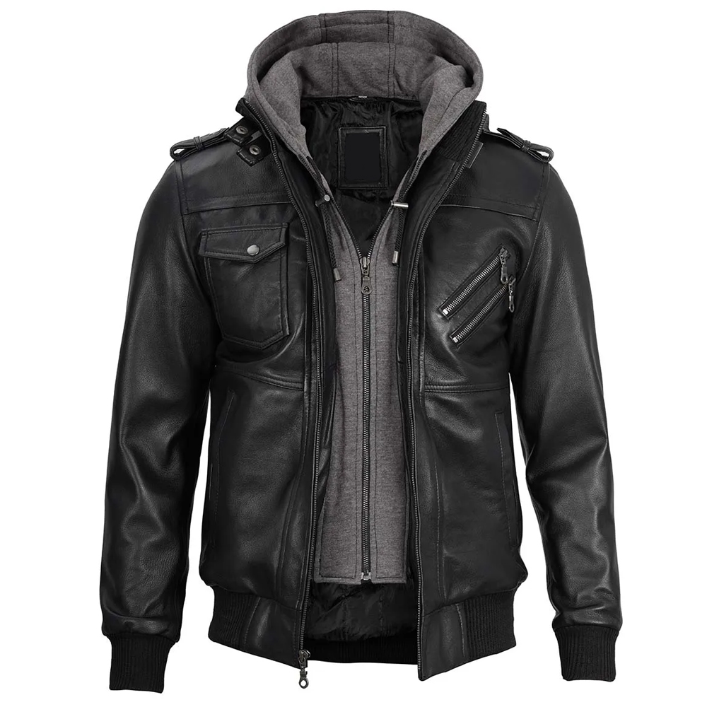 Cropped Faux leather Jacket