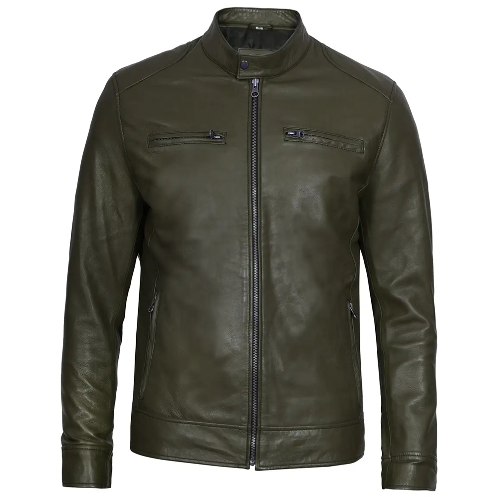 Cropped Faux leather Jacket