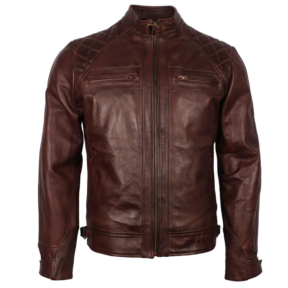 Cropped Faux leather Jacket