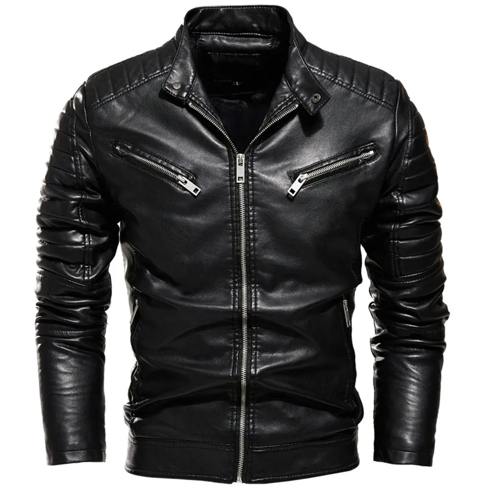 Cropped Faux leather Jacket